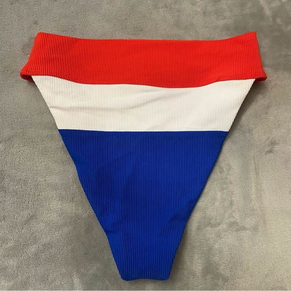 New! Beach Riot Alexis Color Block High Waisted Bikini Bottom 24982 - Picture 5 of 6